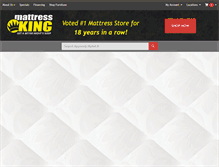 Tablet Screenshot of mattresskingmt.com